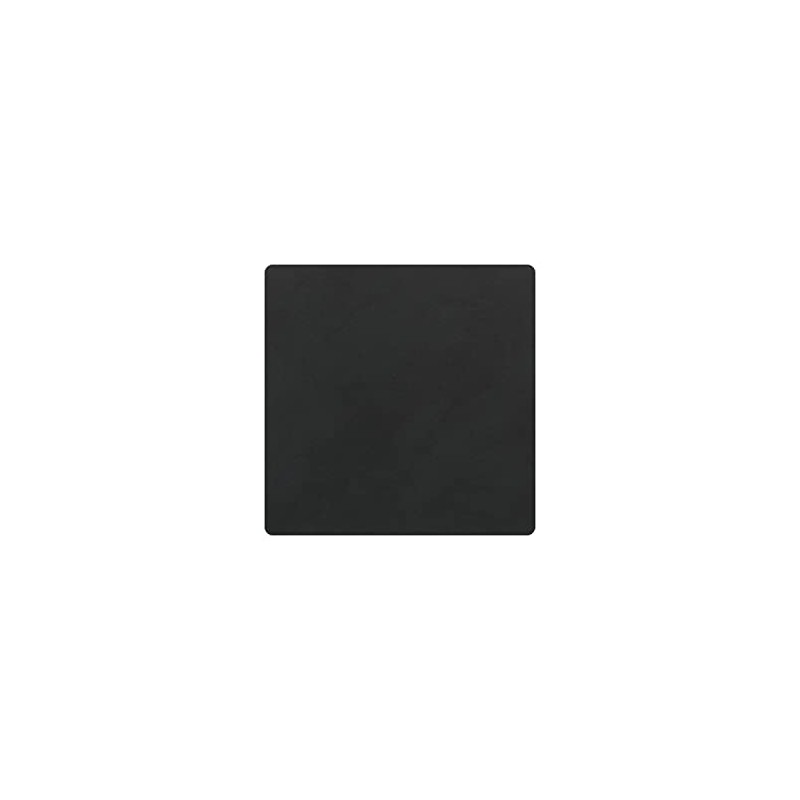 Lind DNA Square Nupo Glass Mats, Leather, Black, 2-Piece
