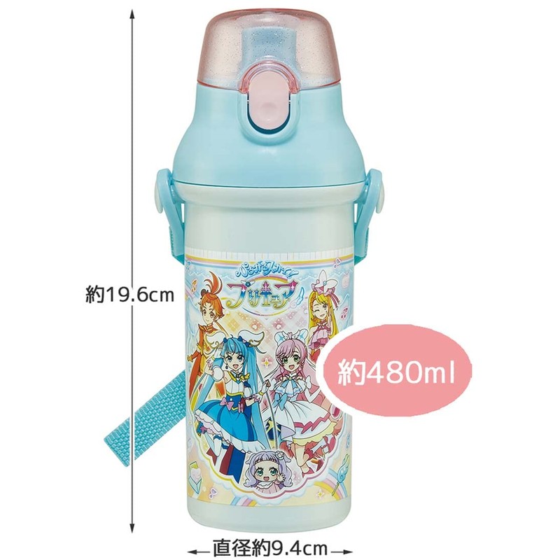 Skater PSB5SANAG-A Pretty Cure Water Bottle, 16.9 fl oz (480