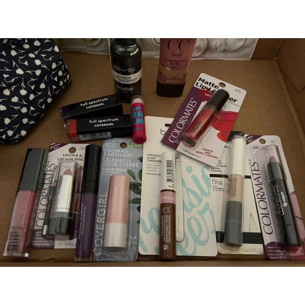 Assorted 10 New Makeup Cosmetics Beauty Haul Mixed Lot Lipstick