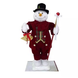 24" Animated Red Tuxedo Snowman LED light Christmas Home Decor