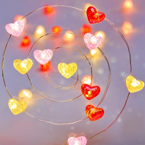 Valentine's Day Heart String Lights - 10.5 ft 30 LED