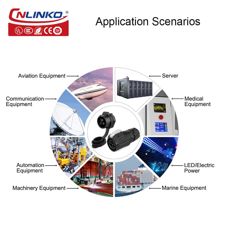 CNLINKO LP-16 Industrial Waterproof Connector IP68 Circular Connector Quick Plugging