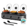 KOOC Triple Slow Cooker Buffet Server and Food Warmer 3x1.5