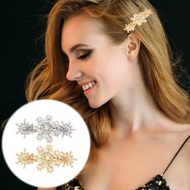 LALAFINA 6pcs Rhinestone Snowflake Hairpins Decorative Hair Accessories for Festivals Daily Wear for Parties Christmas and Special Occasions