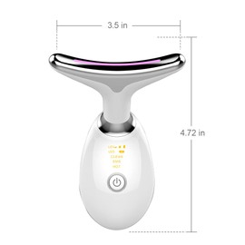 Firming Wrinkle Removal Device for Neck Face, Vibration Facial Massager with Triple Action LED Heat Modes Lifts and Tightens Sagging Skin for a Radiant Appearance
