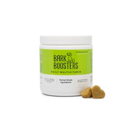 Bark Boosters Daily Dog Multi Vitamins, Made with Human Grade Ingredients, Probiotic Supplement, All-in-One to Support Joints, Digestion, Immunity, Heart Health, Skin & Coat, 60 Chews (1 Pack)