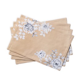Maison d' Hermine Pretty Autumn 100% Cotton Set of 4 Placemats for Dining Table | Kitchen | Wedding | Everyday | Dinner Parties | Thanksgiving / Christmas (33 cm x 48 cm)