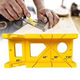 Heavy Duty Mitre Box,300mm High Impact Plastic Miter Box,45 Degree and 90,130 Degree Miter Angles for Accurate Cutting,Mitre Block,ABS Plastic Miter Box for Woodworking, DIY, Home Decoration