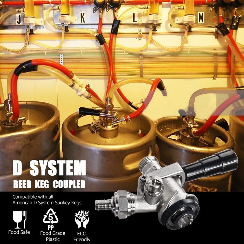 Sankey D Keg Coupler, All 304 Stainless Steel Body &