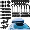 4 Pcs Roof Box U-Bolt Clamps, Upgraded Rooftop Cargo Carrier