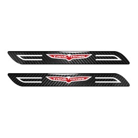 iPick Image for Jeep Trailhawk Black Blade Style Real Carbon Fiber 2 Pcs Universal Door-Sill-Step Protector Guard Decal