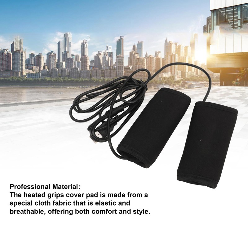 DC5V Motorcycle Heated Grips Cover Pad USB Interface Handlebar Grip