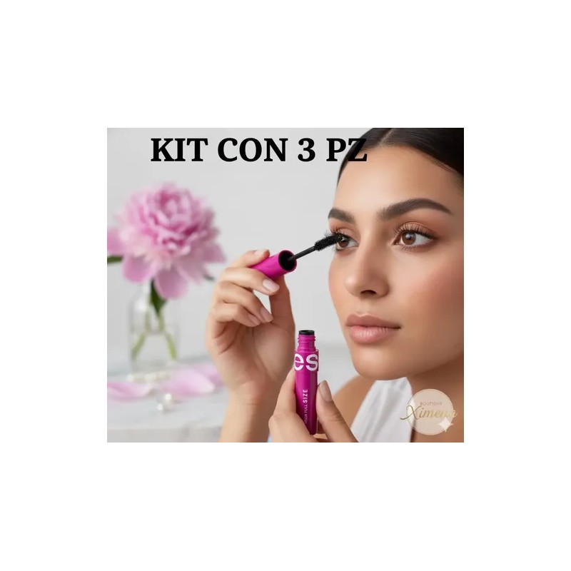 Máscara De Pestañas Ésika 3 Pz Mega Full Volumen Waterproof