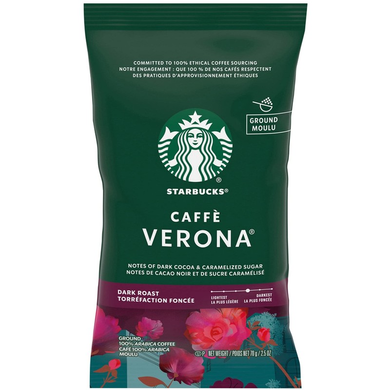 Starbucks® Caffe Verona Ground Coffee, 2.5 Oz., Box Of 18