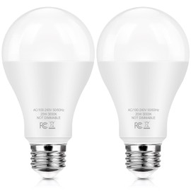 TOBUSA A21 150 Watt Equivalent LED Light Bulbs, 2200 Lumens Super Bright Light Bulbs, 20W LED Bulbs E26 Base, 3000K Soft White, Non-Dimmable Brightest Light Bulb for Bedroom Living Room Office, 2 Pack