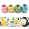 Keleily Wrapping Paper Ribbon, 4 Rolls Colour Raffia Raffia Paper