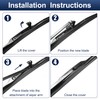 X AUTOHAUX 2pcs 26"+20" Silicone Front Windshield Wiper Blade for