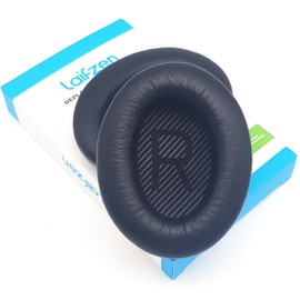 Lambskin QC45 SE QC35ii QC35 QC25 QC15 Earpads Cushions Replacement Ear Pads Bose QC 45 35 II QC2 AE SoundLink SoundTrue 35ii 25 15 2 QuietComfort Sheepskin Leather Handpicked-Quality (Black)
