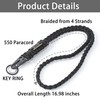 YIWUBAI Heavy Duty Braided Paracord Lanyard for ID Badges,EDC Tether