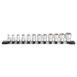 TONE Socket Set (Hexagonal with Holder) HSB312 Insertion Angle 0.3 inch (9.5 mm) (3/8") Inch (12 Pieces)