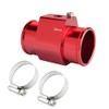 Dewhel Aluminum Red Water Temp Meter Temperature Gauge Joint Pipe
