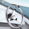 Stainless Steel Boat Steering Wheel 3 Spoke 13-1/2" Dia, with
