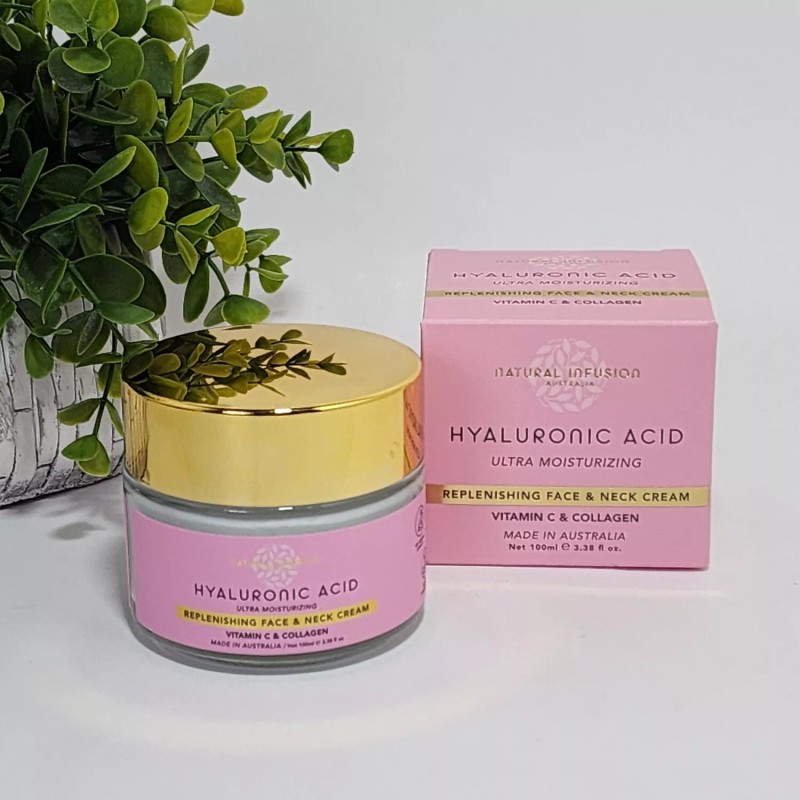 Natural Infusion Hyaluronic Acid Replenishing Face Neck Cream 3.38 oz