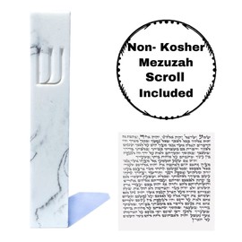 A&S Mezuzot A&S Modern Stone Mezuzah Case Design, Mezuza Cover for Scroll Protection, Easy Peel and Stick Houswarming Gift and Home Blessing