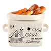 Johiux Bread basket housewarming gift for good luck in the
