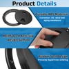 sourcing map Boat Hatch with Screws 4" Round Black