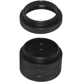 LUORNG 2PCS Camera C Mount Lens Adaptor Ring 5mm Adaptor Ring Industrial Camera Connection Ring C-Mount Macro Ring for CCTV Camera Black