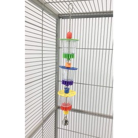 Triple Treat Forager - Durable Fun Hanging Treat Foraging Cage Accessory Toy - Sugar Gliders, Rats, Hamsters, Mice, Ferrets, Squirrels, Parrots, Birds, Marmosets, Opossums & Other Small Pets