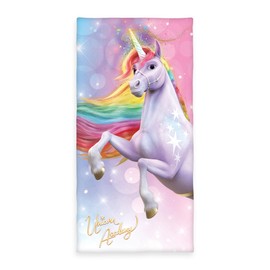 Herding Unicorn Academy Velour Towel 75 x 150 cm 100% Cotton Velour