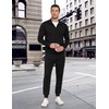 MoFiz Men's Track Suit Set 1/4 Zip Long Sleeve Jogging