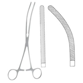 Doyen Intestinal Forceps 9'', with 4 '' Jaw, for Veterinary Use, Rust-Free Autoclavable, German Stainless Steel./"Pinces intestinales Doyen 9'', with 4'' Pour Usage vétérinaire. (Curved)