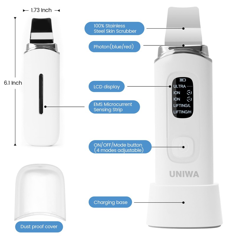 UNIWA Skin Scrubber Face Spatula, Skin Scrubber Pore Cleaner Blackhead