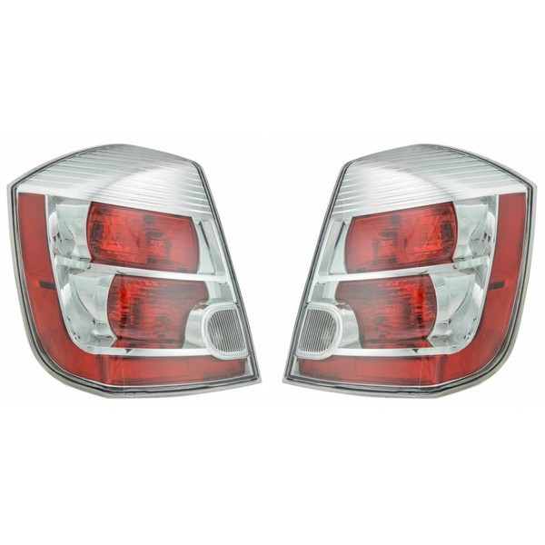 For 2007-2009 Nissan Sentra Pair Rear Tail Lights Driver and