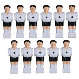 1a-sports Charlsten 11 Football Figures for 16 mm Bars Including Screws and Nuts Complete Set (Black/White)