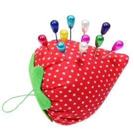 Tupalizy 1PCS Strawberry Pin Cushion Needle Holder with 40PCS Pearlized Head Straight Sewing Pins for Fabric Quilting Sewing DIY Crafts Projects Dressmaker Jewelry Wedding Christmas Decor (Multicolor)