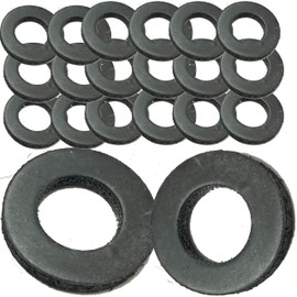 M6 Black Rubber Washers DIN 125 (Pack of 20) From A Washers size: 6.3 mm Inside Diameter x 12mm Outside Diameter x 1.6mm Thickness