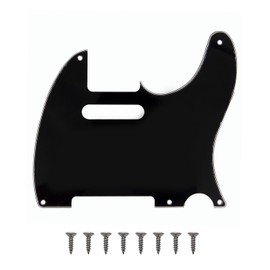 Vintage 5 Hole Tele Pickguard - Black 3ply TL Guitar Pick Guard Scratch Plate for Tele/Telecaster