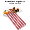 Reusable Chopsticks 5PC - Dishwasher Safe Non-slip Chinese Japanese Style