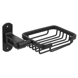 Garosa Jaboneras para Baño de Aluminio jabonera para regadera Montadas en La Pared Caja de Negra Estante Organizador para el Hogar Ducha Diseño de Talla Hueca