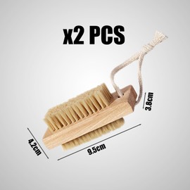 Set of 2 Nail Dusting Brush, Double Sided Nail Brush, Wooden Nail Paint Brush, Nail Detail Brush, Double Sided Nail Design Brush, Hand Beauty Accessories for Nails