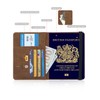 ILIYAH Passport Holder Travel Wallet PU Leather RFID Blocking Passport