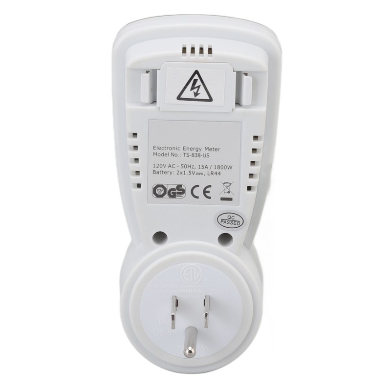 Watt Meter ABS 15A with Digital LCD Power Consumption Monitor