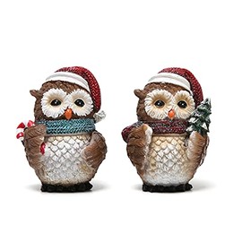HODAO Owl Statuette Home Decor Accent Christmas Owl Decoration HODAO Owl Statuette Home Decor Accent Christmas Owl Decoration Christmas Figurines…