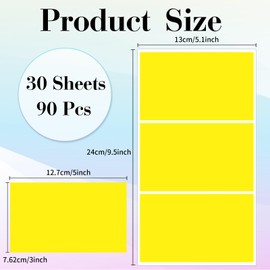 STARLIBOO Removable Colored Labels Stickers, 3X5 Inch Removable Large Label Stickers for Moving Boxes and Storage Bins- Waterproof- Tear Resistant (Yellow)