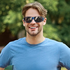 URUMQI Polarized Sunglasses Fit Over Glasses for Men Women, Wrap-around Driving Sunglasses 100% UV Protection