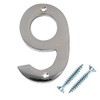 Merriway BH03008 Polished Chrome Screw-On House Flat Gate Post Numeral